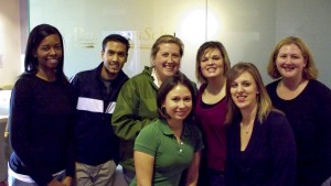 Chairperson Ana Gonzalez (front centre) and the World University Service of Canada committee, have arranged for guest speakers to address students at Lakeshore for World AIDS Day on Dec. 1.