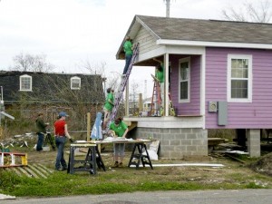 Ires2 Nine Humber students and two leaders travelled to New Orleans last year to help build homes. Photo courtesy Angela Spine