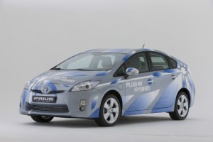 n-car2 The new Prius hybrid plug-in car can be charged by using a normal electrical outlet. (Courtesy)