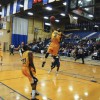 PHOTO BY KEATON ROBBINS // Hawks guard Mark Perrin dunks the ball against the Niagara Knights on Dec.2. The Hawks beat the Knights 80 to 50.