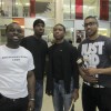 PHOTO BY: SHARON TINDYEBWA (from left to right) Adrian Smith stands with his crew Michael Grant, Matthew Grant and Gordon Dewar after drumming their way into the hearts of audiences at this years’ Humber’s Got Talent.