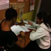A student being tutored at Humber's peer tutoring centre.