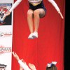 Flyer Brianna Loggozzo mid-air. It was the teams first year competing in Level Six competition.