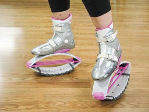 Bouncing shoes pump up workout