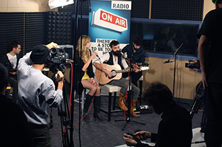 Jena Gogo and Jay Mitchell of Blue Sky Miners perform live at Radio Humber. COURTESY MARIELLE TORREFRANCA