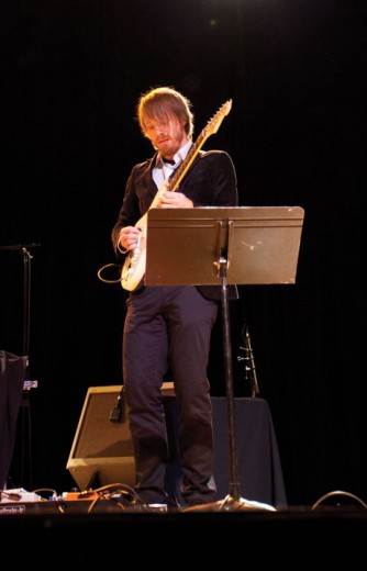 Jon Shearsmith is in his fourth year of Humber’s Bachelor of Music Program and is seen performing guitar as part of Ravi Naimpally’s World Jazz Ensemble. Taken by Kate Richards.
