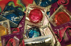 A variety of different condoms