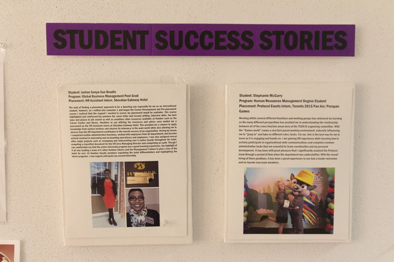 A few examples of success stories as a result of the Placement Centre (Photo by Alex Drobin)