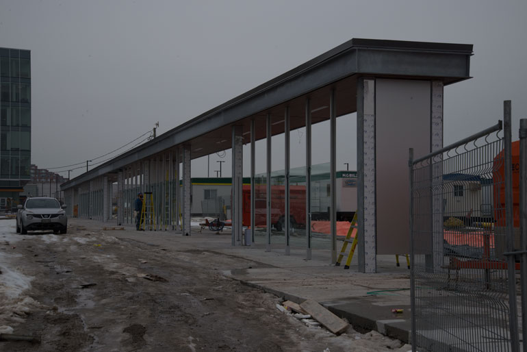 Bus loop, currently under construction, will make transit easier for commuting students.