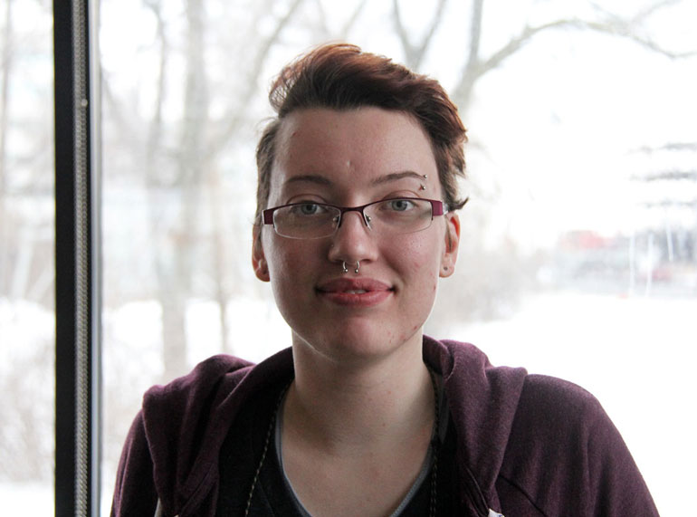 Hadley Bird, 21, is a graphic design student at Humber College. (Photo - n-gender-online