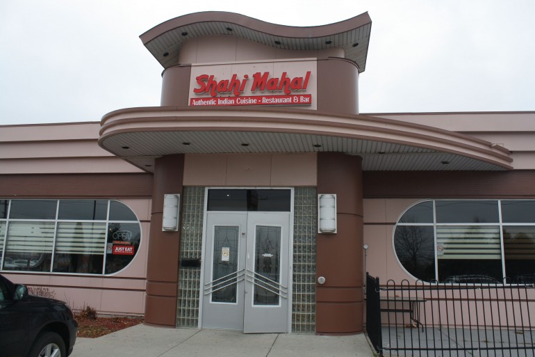 Exterior of Rexdale Indian food restaurant called Shahi Mahal